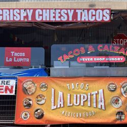 Front of taco stand