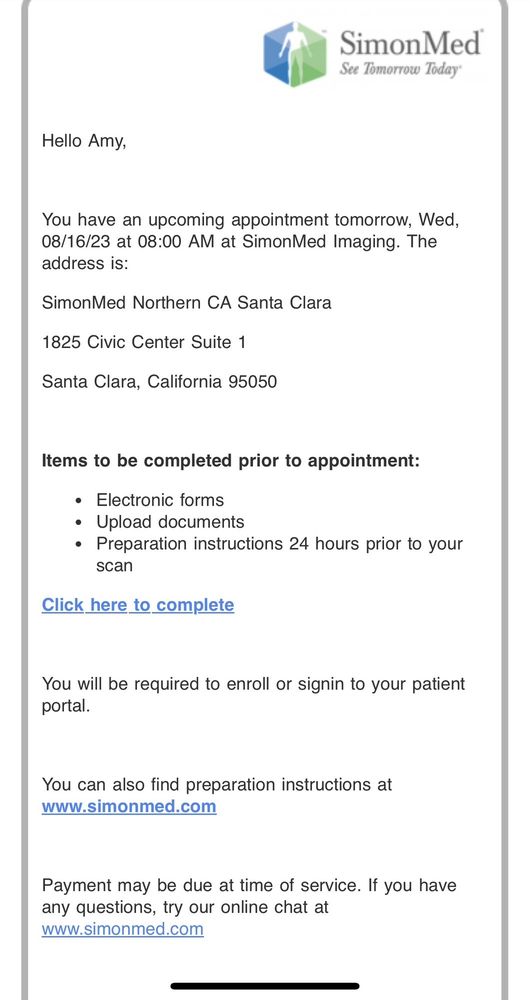 SIMONMED IMAGING SANTA CLARA 20 Reviews 1825 Civic Ctr, Santa