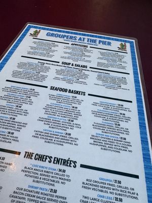 Menu photo 1 Groupers At the Pier Myrtle Beach, SC Menu photo 1 Groupers At the Pier Myrtle Beach, SC