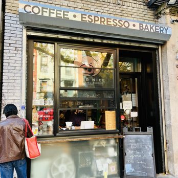 Super Nice Coffee and Bakery - Not the prettiest coffee place - maybe don't have frosted glass if you have junk stored behind it. - Coffee & Tea Near Me - New York, New York Super Nice Coffee and Bakery - Not the prettiest coffee place - maybe don't have frosted glass if you have junk stored behind it. - Coffee & Tea Near Me - New York, New York