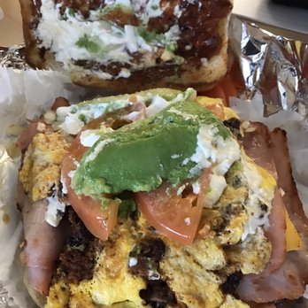 Taqueria Jamay - Cuban torta...steak,ham,chorizo & eggs, avacado... - Mexican Near Me - Chicago, Illinois