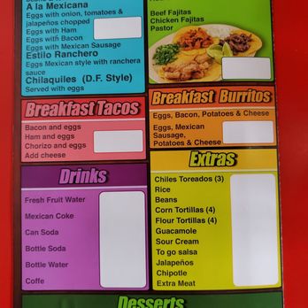 Aca Las Tortas - a menu for a mexican restaurant - Mexican Near Me - Dallas, Texas