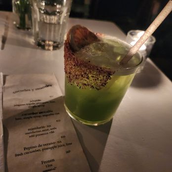 Barrio Chino - drink special, pepino de verano. alcohol free and delicious, which is good for someone like me with liver issues - Mexican Near Me - New York, New York