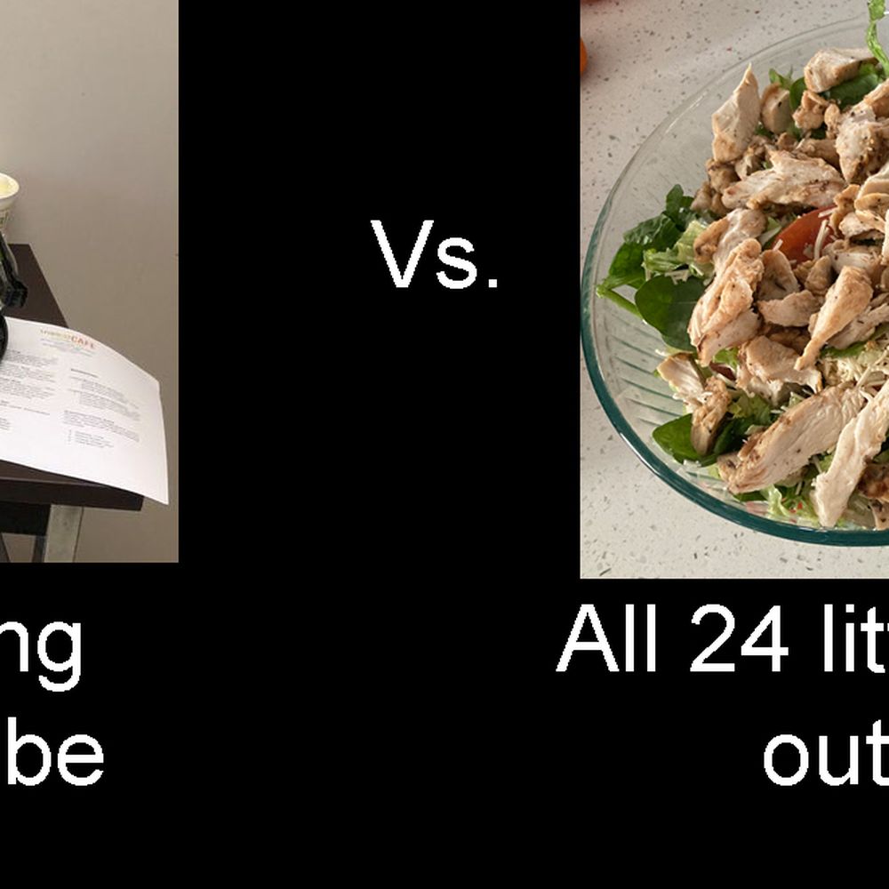 Tropical Smoothie Cafe - How salad platters should look vs. what I got in 24 small cups - Juice Bars & Smoothies Near Me - Carle Place, New York Tropical Smoothie Cafe - How salad platters should look vs. what I got in 24 small cups - Juice Bars & Smoothies Near Me - Carle Place, New York