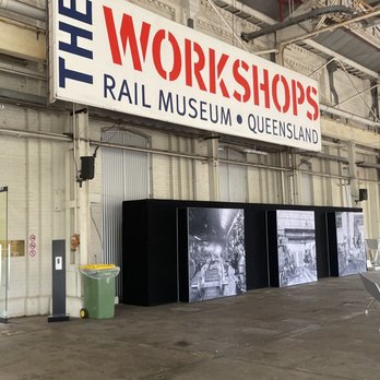 The Workshops Rail Museum - Entrance area that's half covered - Museums Near Me - North Ipswich, QLD