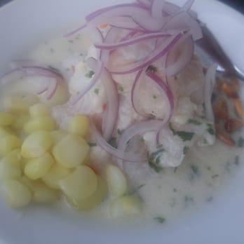 Ceviche Bar By Mixtura - Ceviche de pescado: fish, lime juice and cream sauce, red onions, choclo corn, sweet potato - Latin American Near Me - Key Biscayne, Florida Ceviche Bar By Mixtura - Ceviche de pescado: fish, lime juice and cream sauce, red onions, choclo corn, sweet potato - Latin American Near Me - Key Biscayne, Florida
