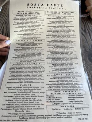 Menu photo 1 Sosta Caffe Pembroke Pines, FL Menu photo 1 Sosta Caffe Pembroke Pines, FL