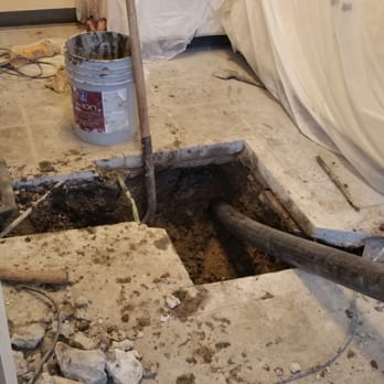 TrenchFree - New pipe being pulled into the pit - Plumbing Near Me - San Jose, California TrenchFree - New pipe being pulled into the pit - Plumbing Near Me - San Jose, California