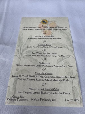 Menu photo 1 Maui Bees Kula, HI Menu photo 1 Maui Bees Kula, HI