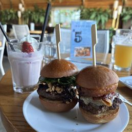 Happy hour milkshake and sliders Happy hour milkshake and sliders