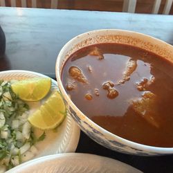 Menudo! Best I've had. Not greasy and very well seasoned!