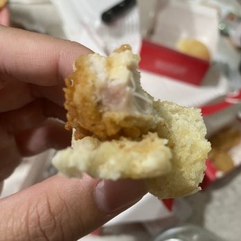 Chick-fil-A - Raw pink chicken from the chicken minis. - Fast Food Near Me - Escondido, California Chick-fil-A - Raw pink chicken from the chicken minis. - Fast Food Near Me - Escondido, California