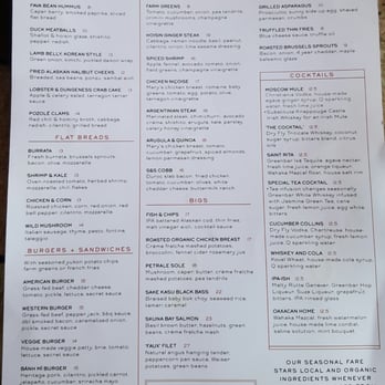 Saint & Second - Lunch Menu - New American Near Me - Long Beach, California