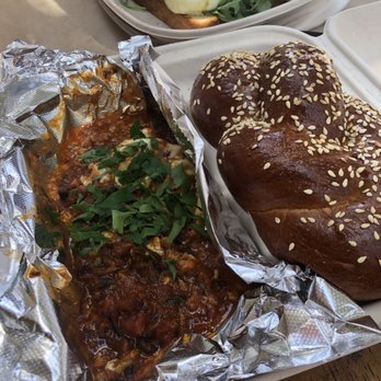 Bread Lounge - Supposed to be the Pulled Pork Sandwich, but gave us the baked egg instead - Bakeries Near Me - Los Angeles, California