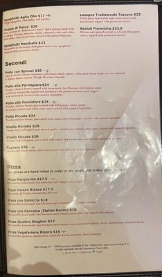 Menu photo 2 Vaiano Trattoria Granite Bay, CA Menu photo 2 Vaiano Trattoria Granite Bay, CA