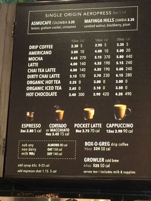 Menu photo 8 Gregorys Coffee New York, NY