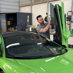 Tag Corpa - Ceramic tint installation on this 2018 McLaren 570s.