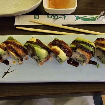 Sushi Hatsune - Genki Roll (Eel & Shrimp Tempura) - Sushi Bars Near Me - New York, New York Sushi Hatsune - Genki Roll (Eel & Shrimp Tempura) - Sushi Bars Near Me - New York, New York