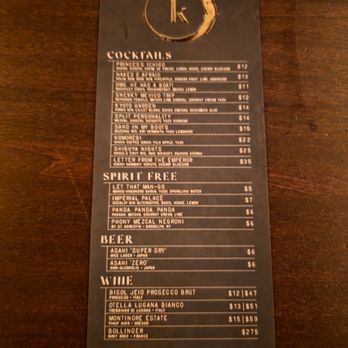 Kase X Noko - Bar menu - Japanese Near Me - Nashville, Tennessee Kase X Noko - Bar menu - Japanese Near Me - Nashville, Tennessee