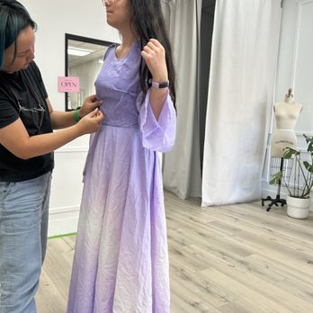 18/11 Craft Studio - Noor taking a first look at the fit of my daughter's dress - Sewing & Alterations Near Me - Santa Clara, California 18/11 Craft Studio - Noor taking a first look at the fit of my daughter's dress - Sewing & Alterations Near Me - Santa Clara, California