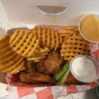 Hangry Joe's - Combo 4 (6 WingsFriesDrink) with medium seasoning for the wings - Fast Food Near Me - Rockville, Maryland