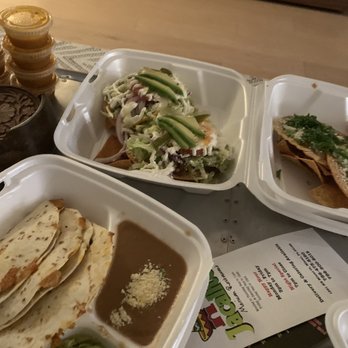 Jacalito Mexican Restaurant - Tostada - drenched in cream cheese - Tacos Near Me - Miami, Florida