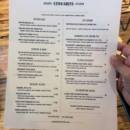 Dessert Menu in October 2023