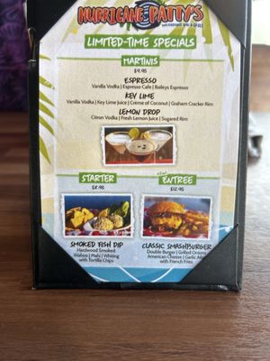 Menu photo 2 Hurricane Patty's St. Augustine, FL