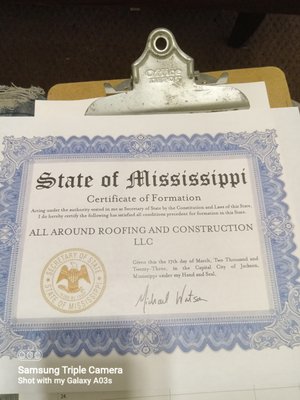 All Around Roofing and Constrution Logo