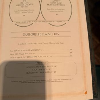 The Big Four - Menu - American Near Me - San Francisco, California The Big Four - Menu - American Near Me - San Francisco, California