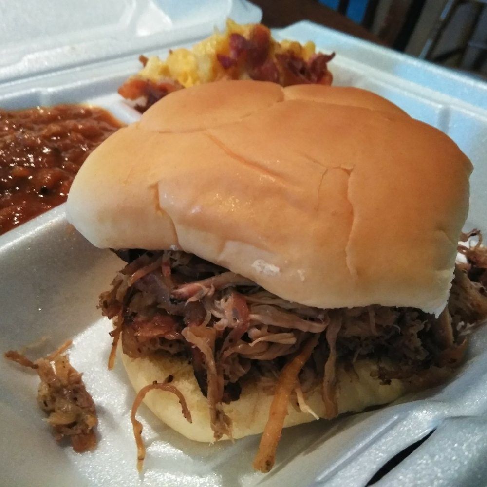 Smoke on the Water BBQ - Pulled Pork Sandwich - Barbeque Near Me - Caledonia, Michigan