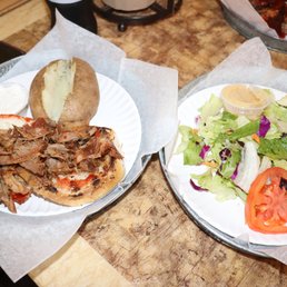 two plates of food