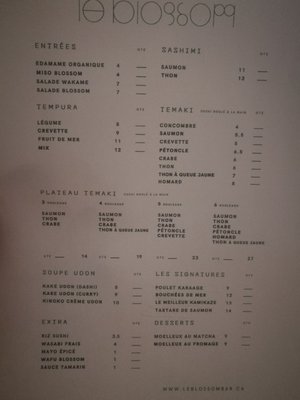 Menu photo 2 Le Blossom Montreal, QC