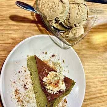 Miraku Boston - Hojicha ice cream & matcha cheesecake - Ramen Near Me - Brookline, Massachusetts Miraku Boston - Hojicha ice cream & matcha cheesecake - Ramen Near Me - Brookline, Massachusetts