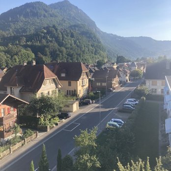 Hotel de la Paix - View from the 3rd floor staircase window - Hotels Near Me - Interlaken, BE