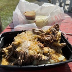 Beef brisket baked potato - phenomenal!