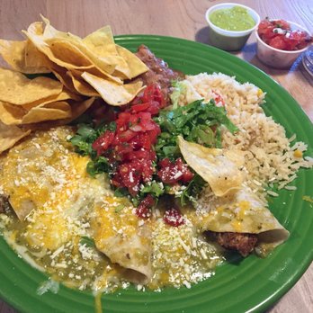 Dos Coyotes Border Cafe - Green Chile Enchiladas (pulled pork) - Tex-Mex Near Me - San Ramon, California Dos Coyotes Border Cafe - Green Chile Enchiladas (pulled pork) - Tex-Mex Near Me - San Ramon, California