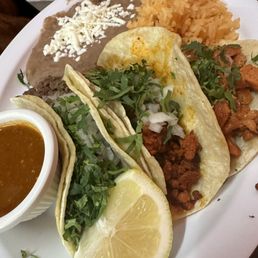 Three tacos all different proteins Three tacos all different proteins