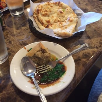 Curry Corner - My naan bread & samosa. I had forgotten to take a picture of the samosa when they first dropped the food. - Indian Near Me - Olympia, Washington
