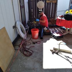 Heart Plumbing - Repairing a new sewer line.