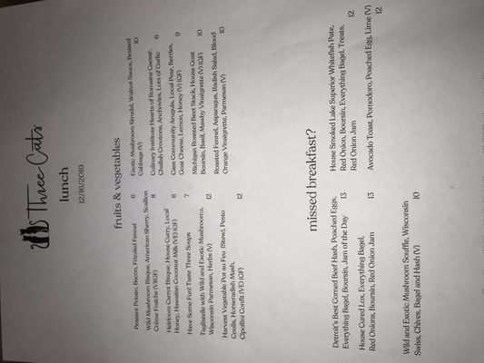 Menu photo 5 Three Cats Clawson, MI