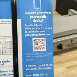 FedEx Office Print & Ship Center - Use QR Code to get an email prompt so you can print files at any location .