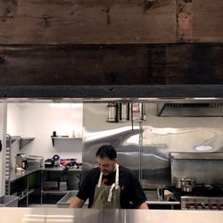 Rapid Creek Cidery - Chef Steigerwald in the kitchen