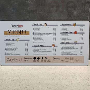Sharetea - Menu - Bubble Tea Near Me - Berkeley, California