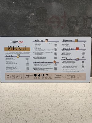 Menu photo 3 Sharetea Berkeley, CA