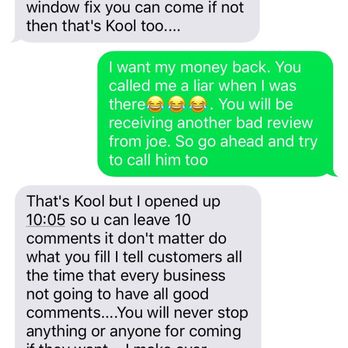 Chrome Connect - These are the texts from the owner - Car Window Tinting Near Me - Severn, Maryland Chrome Connect - These are the texts from the owner - Car Window Tinting Near Me - Severn, Maryland