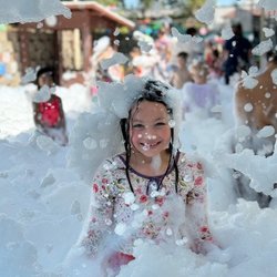 Millennium Child Development Center - Kelly the Clown visited us with her foam Party!