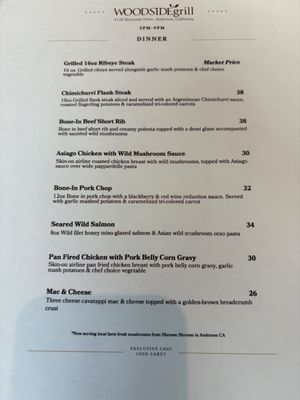 Menu photo 4 Woodside Grill Anderson, CA