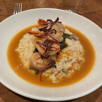 CBD Provisions - Shrimp and Grits - creamy grits, nduja butter, lemon, pickled chard - Brasseries Near Me - Dallas, Texas
