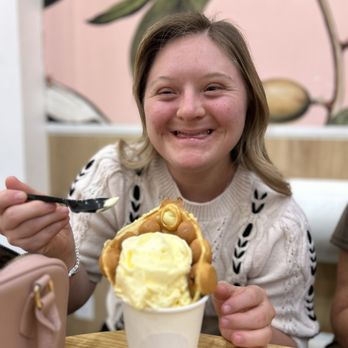 Cauldron Ice Cream - My daughter enjoying her ice cream - Ice Cream & Frozen Yogurt Near Me - Santa Ana, California